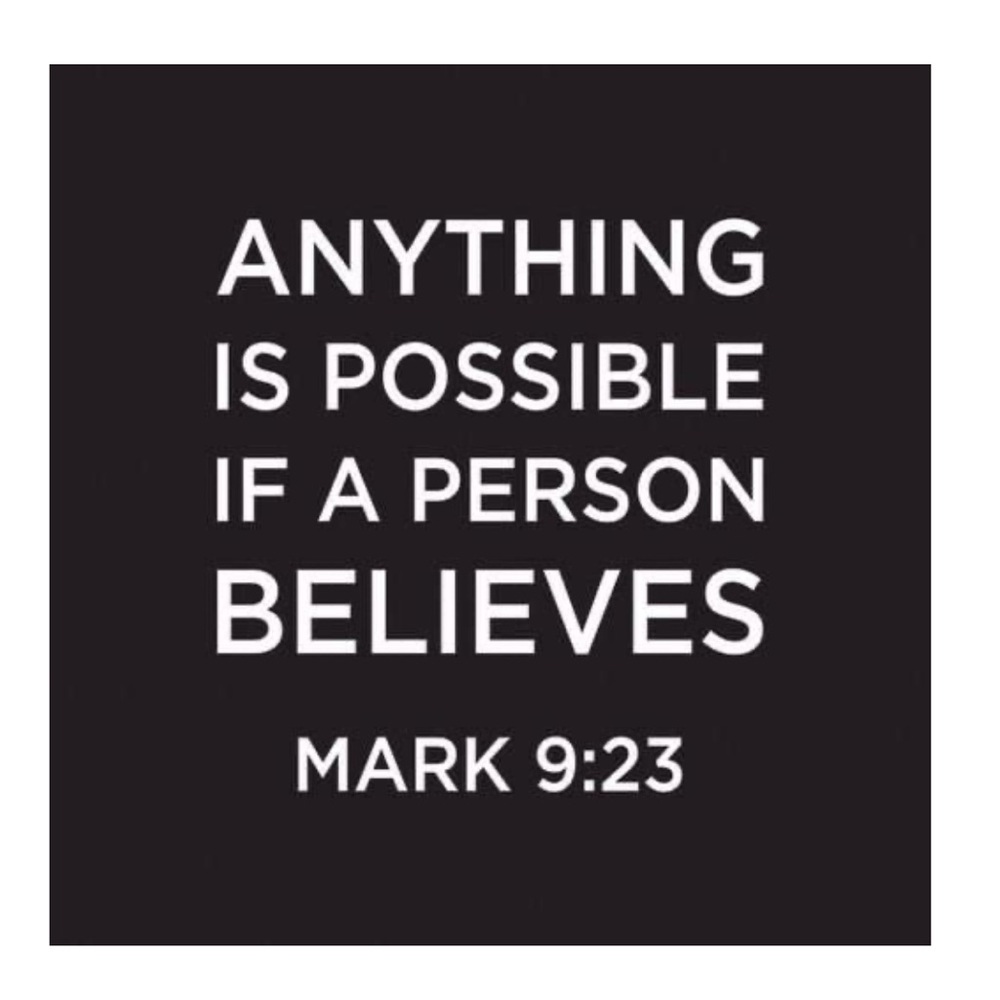 Scripture Mark 9:23 Cocktail Beverage Paper Napkins, 20 ct